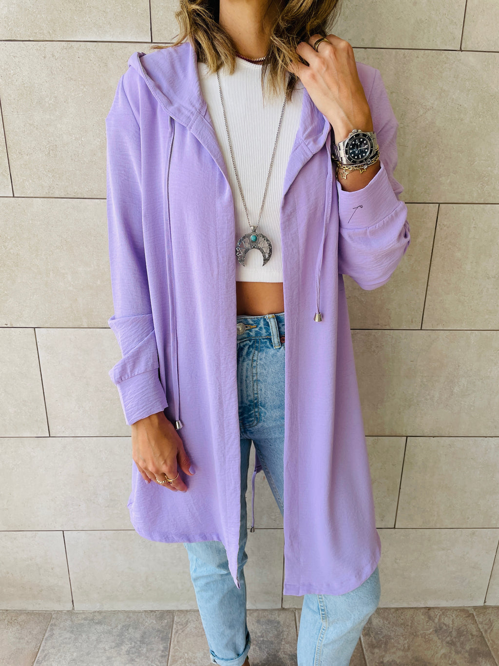 Lilac Light Weight Summer Duster