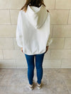 White One Shoulder Hoodie