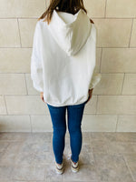 White One Shoulder Hoodie