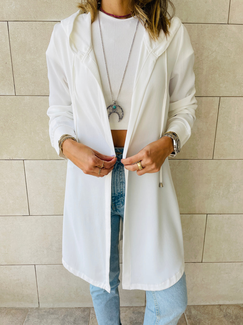 White Light Weight Summer Duster