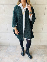Teal Shimmer Knit Kimono
