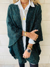 Teal Shimmer Knit Kimono