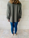 Olive Ring Detail Sweatshirt