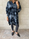 Grey Tie Dye High Low Shirt