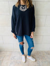 Black Ring Detail Sweatshirt