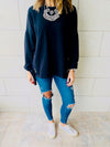 Black Ring Detail Sweatshirt