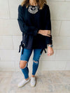 Black Ring Detail Sweatshirt