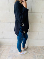 Black Ring Detail Sweatshirt
