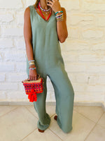 Olive Summer Stroll Jumpsuit