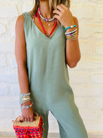 Olive Summer Stroll Jumpsuit