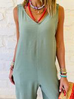Olive Summer Stroll Jumpsuit