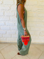 Olive Summer Stroll Jumpsuit