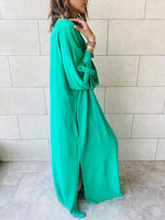 Green Linen Dress