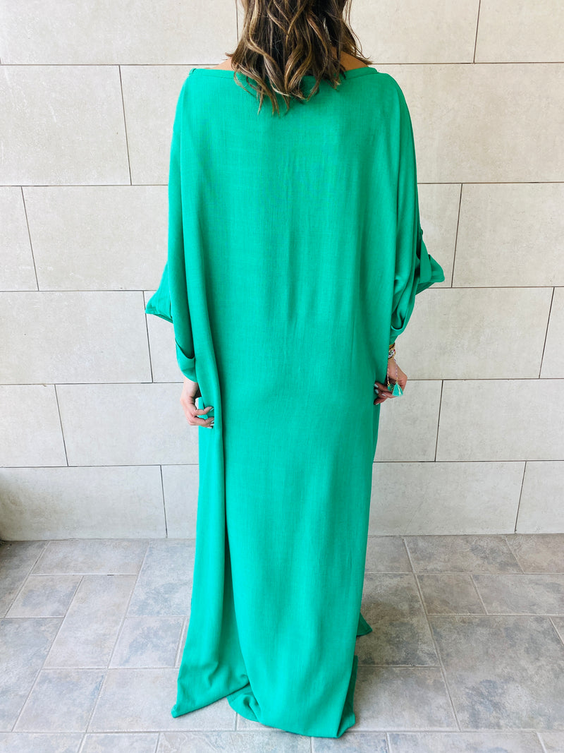 Green Linen Dress