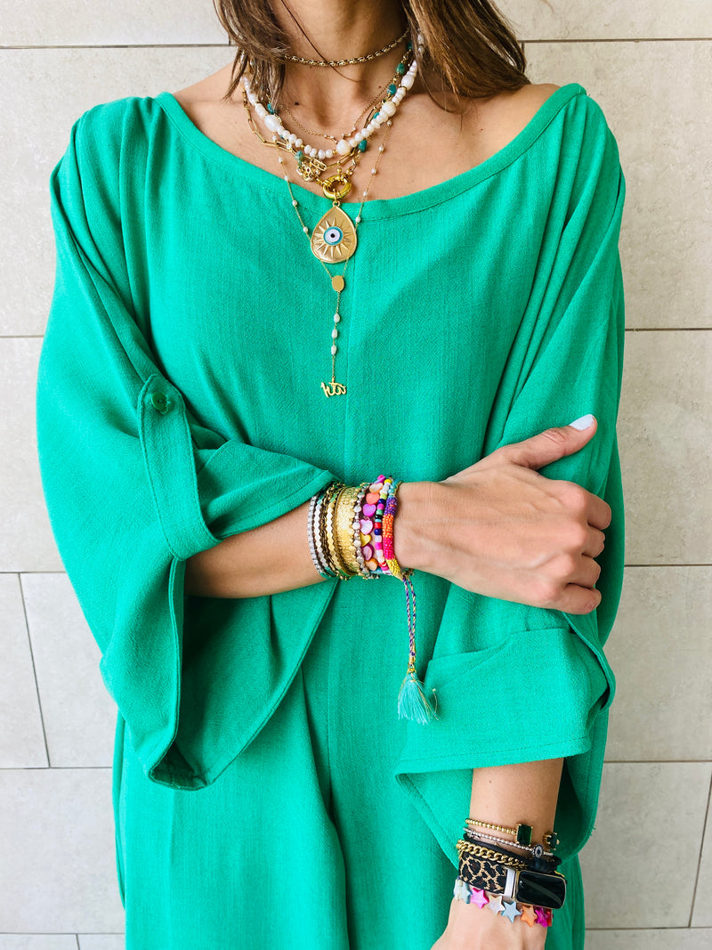 Green Linen Dress