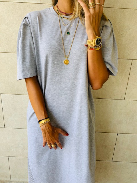 Grey Slink T-shirt Dress