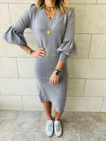 Grey Brooke Knit Dress