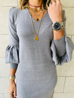 Grey Brooke Knit Dress