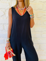 Black Summer Stroll Jumpsuit