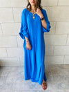 Blue Linen Dress