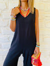 Black Summer Stroll Jumpsuit
