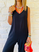 Black Summer Stroll Jumpsuit