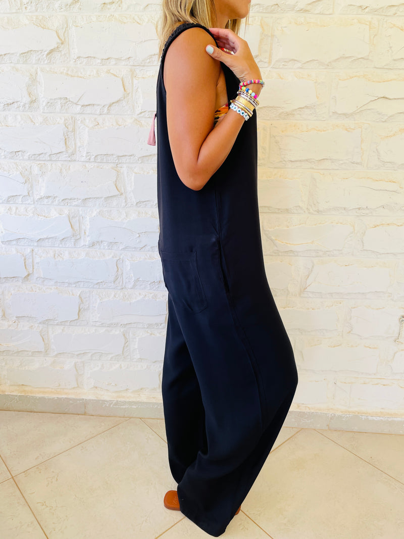 Black Summer Stroll Jumpsuit
