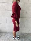 Burgundy Brooke Knit Dress