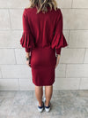 Burgundy Brooke Knit Dress