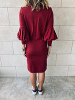 Burgundy Brooke Knit Dress