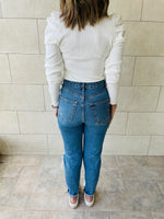 White Feather Knit Top