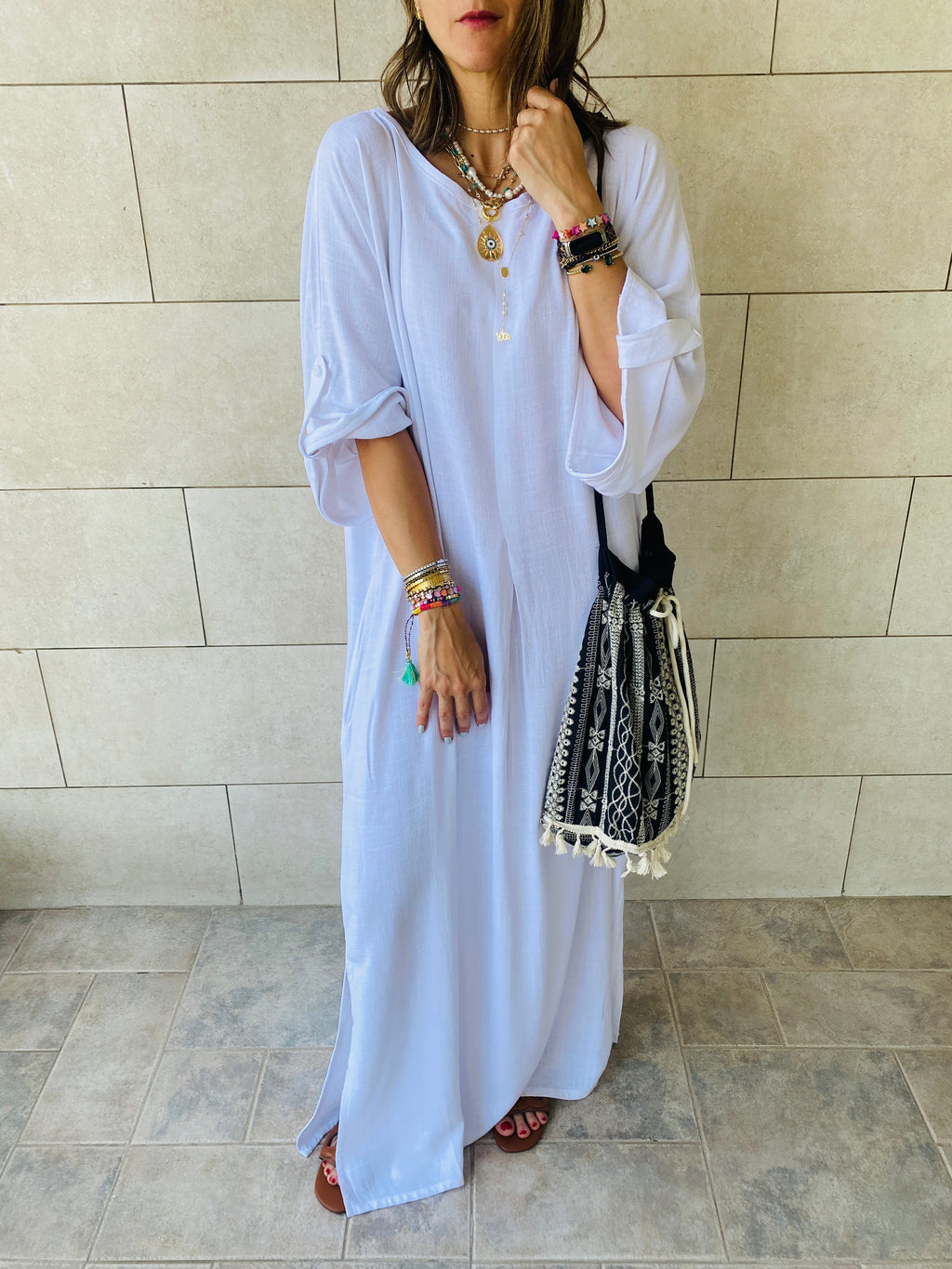 White Linen Dress