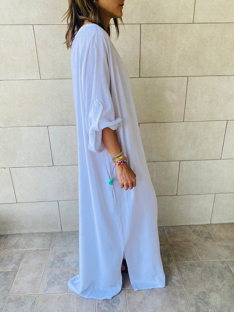 White Linen Dress