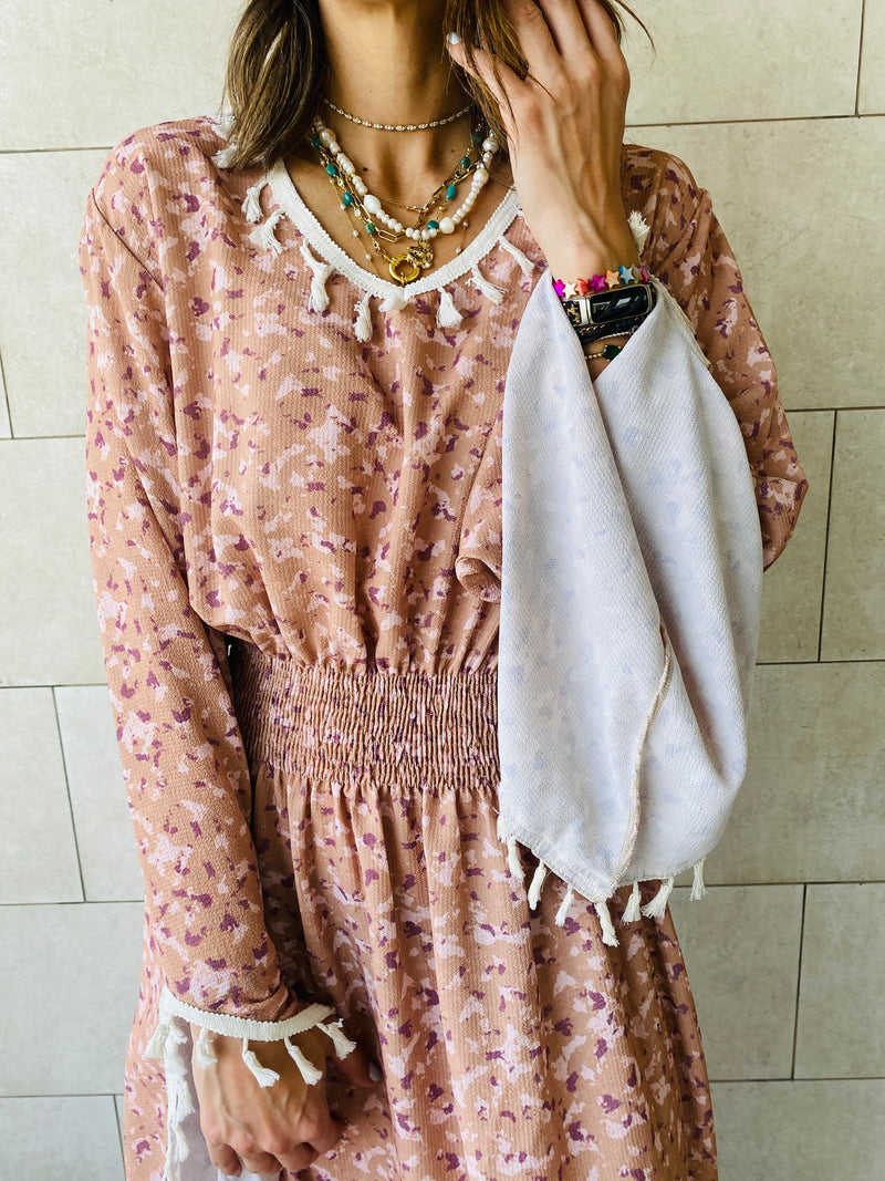 Rust Summer Floral Dress