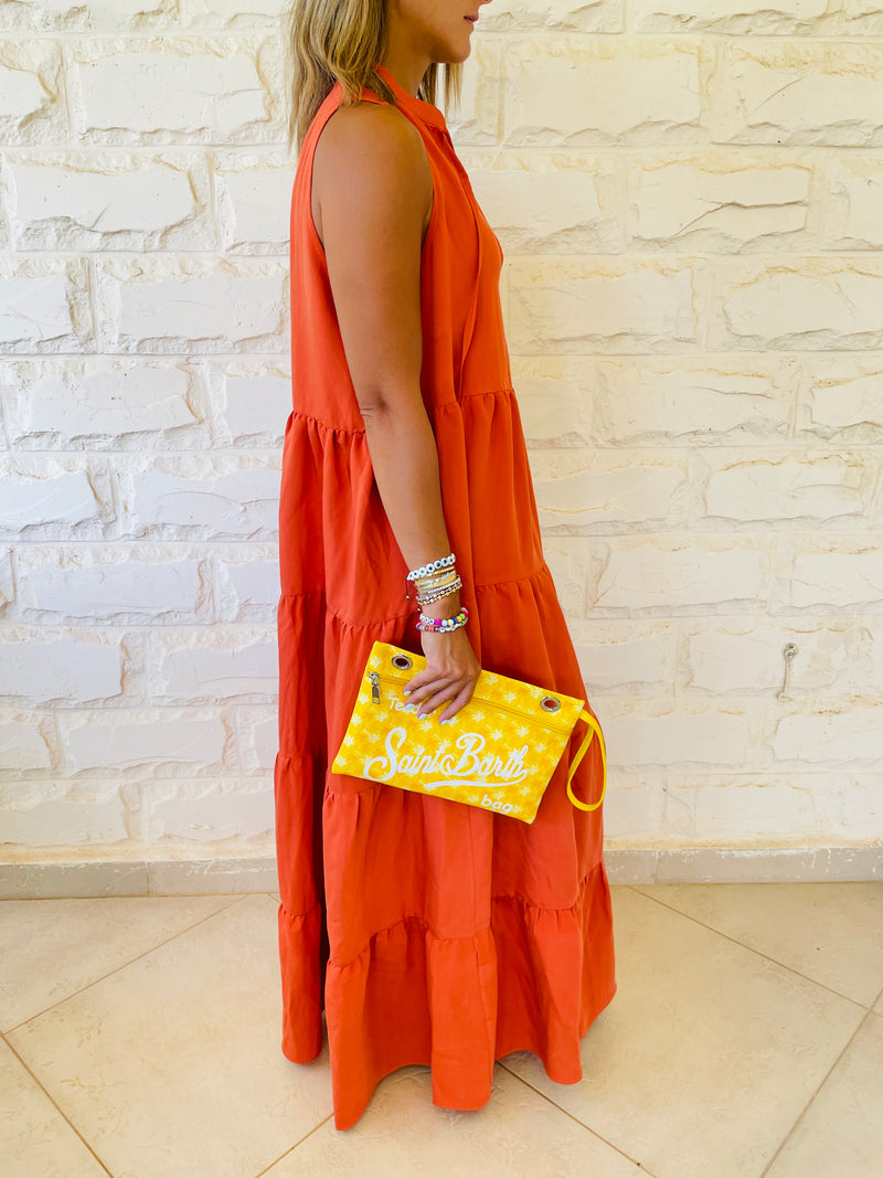 Rust Maxi Tiered Dress