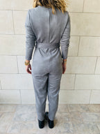 grey Suede Jumpsuit