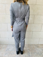 grey Suede Jumpsuit