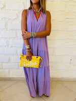 Lilac Maxi Tiered Dress
