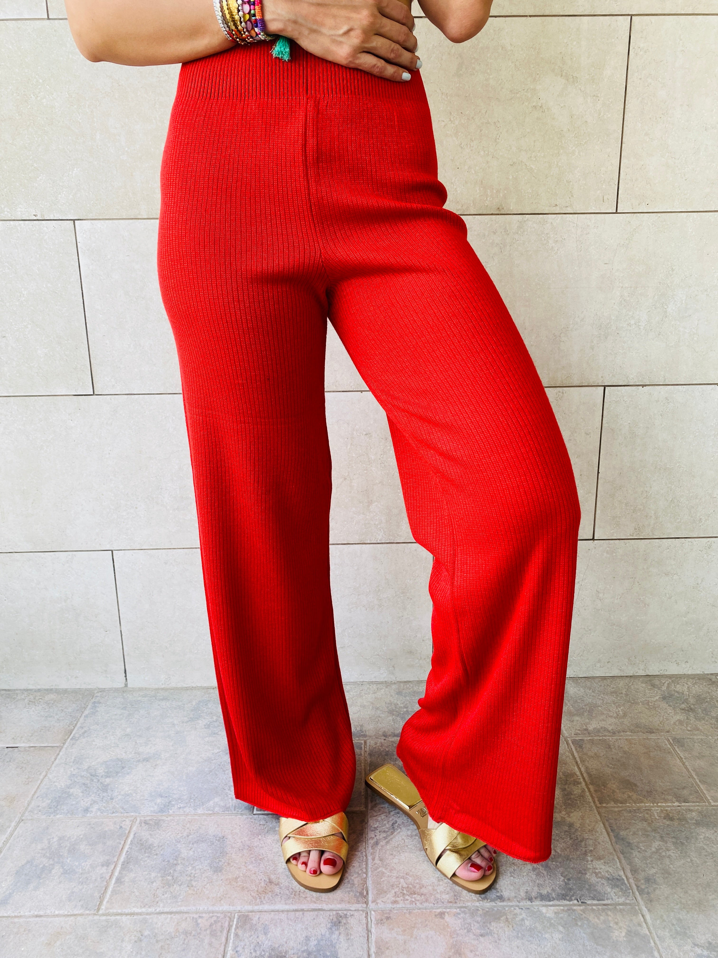 Rouge Knit Flare Pants