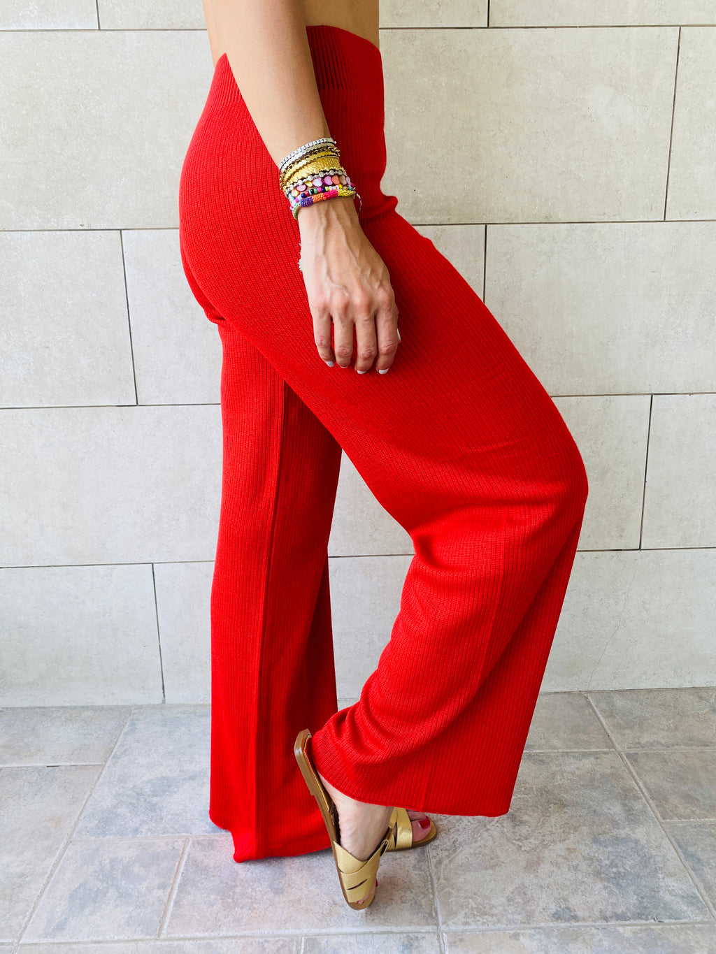 Rouge Knit Flare Pants