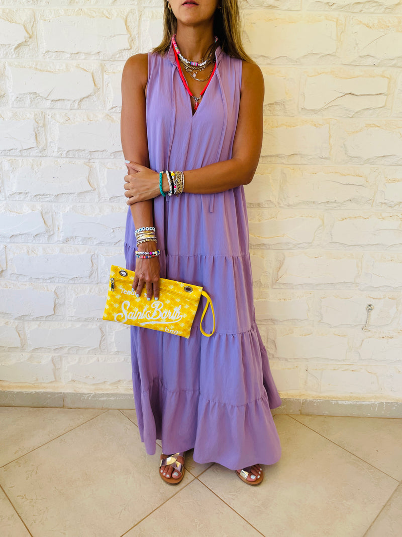 Lilac Maxi Tiered Dress