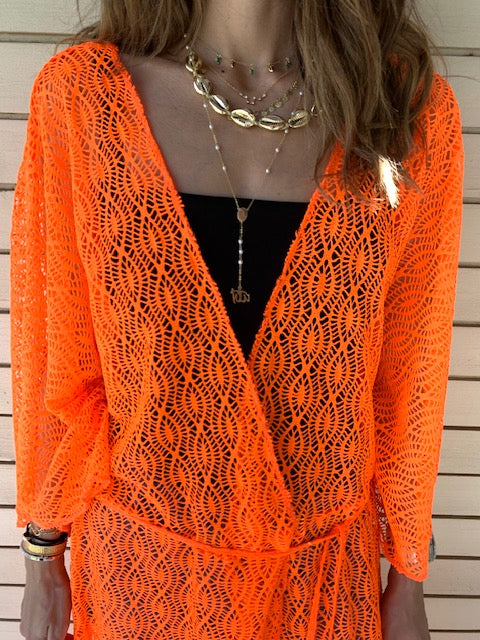 Neon Orange Cannes Coverup