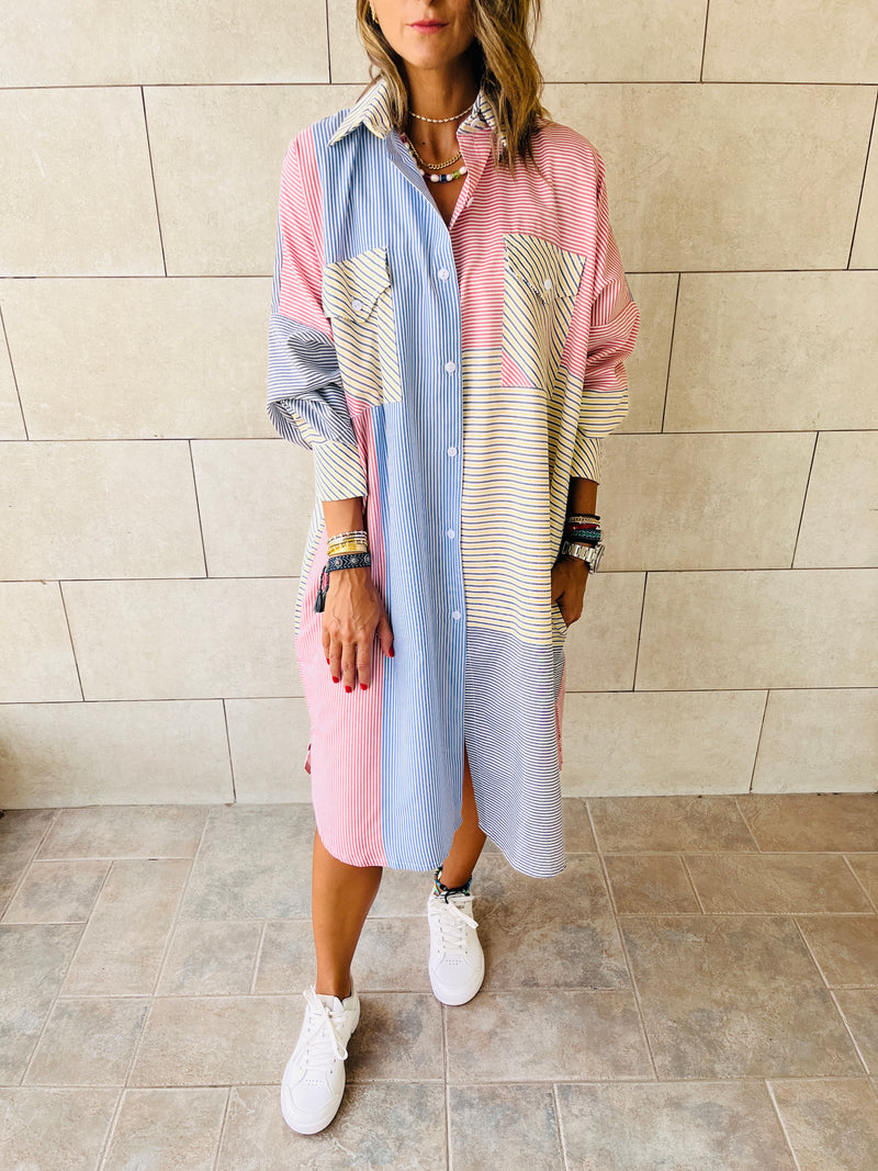Mismatched Longline Dress