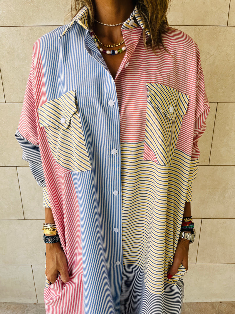 Mismatched Longline Dress