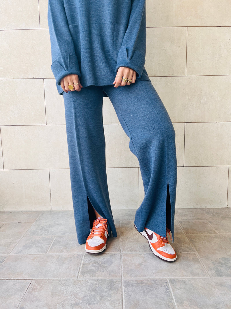 Navy Living In This Sweater Set
