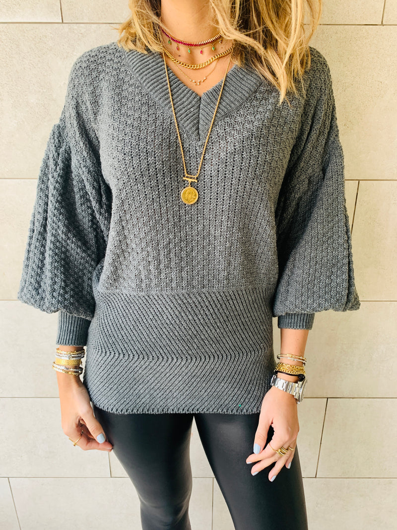 Charcoal Sparrow Pullover