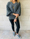 Charcoal Sparrow Pullover