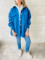 Blue Midi Shacket