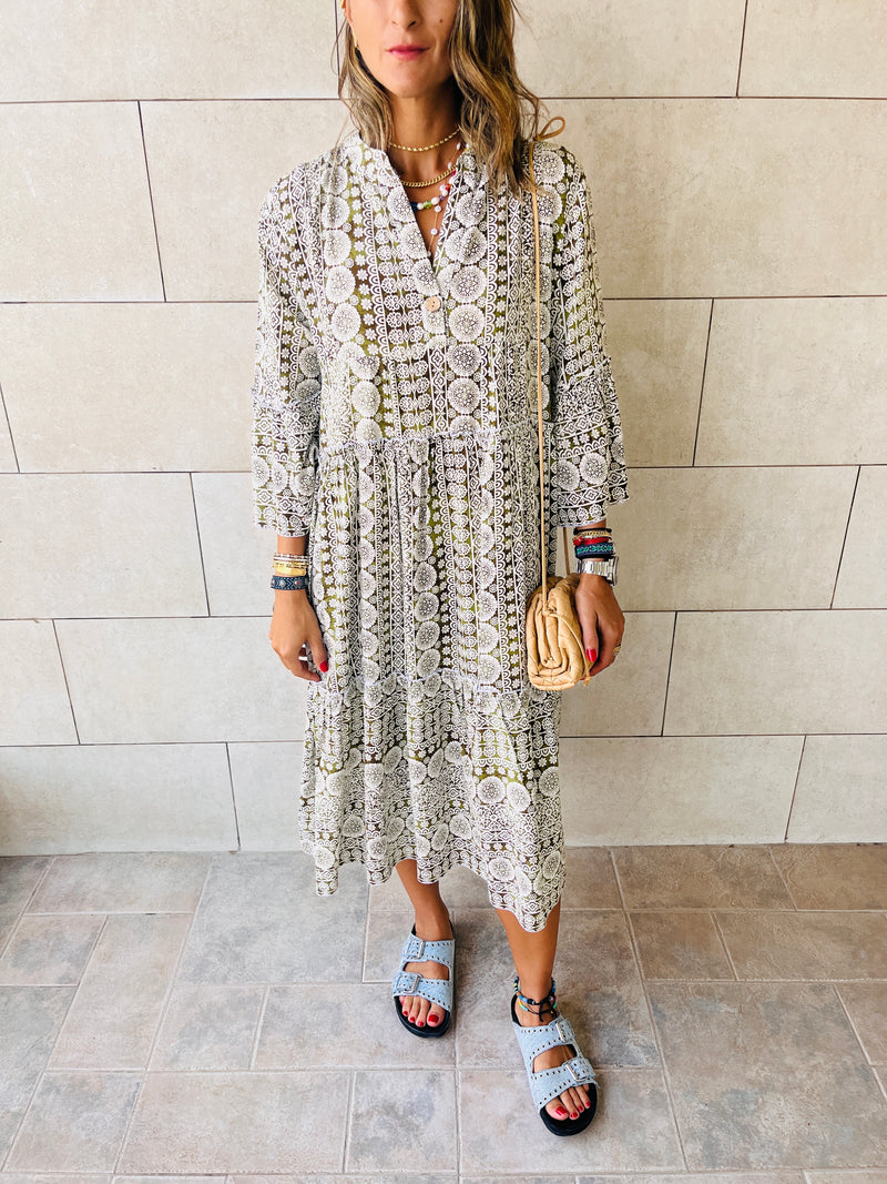 Olive Savannah City Brunch Dress