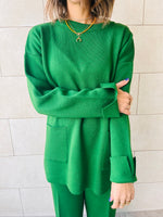 Green Living In This Sweater Set